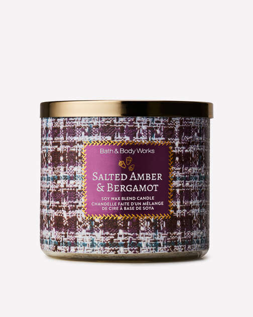 Salted Amber & Bergamot 3-Wick Candle