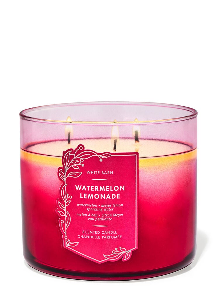 Watermelon Lemonade 3Wick Candle Bath and Body Works
