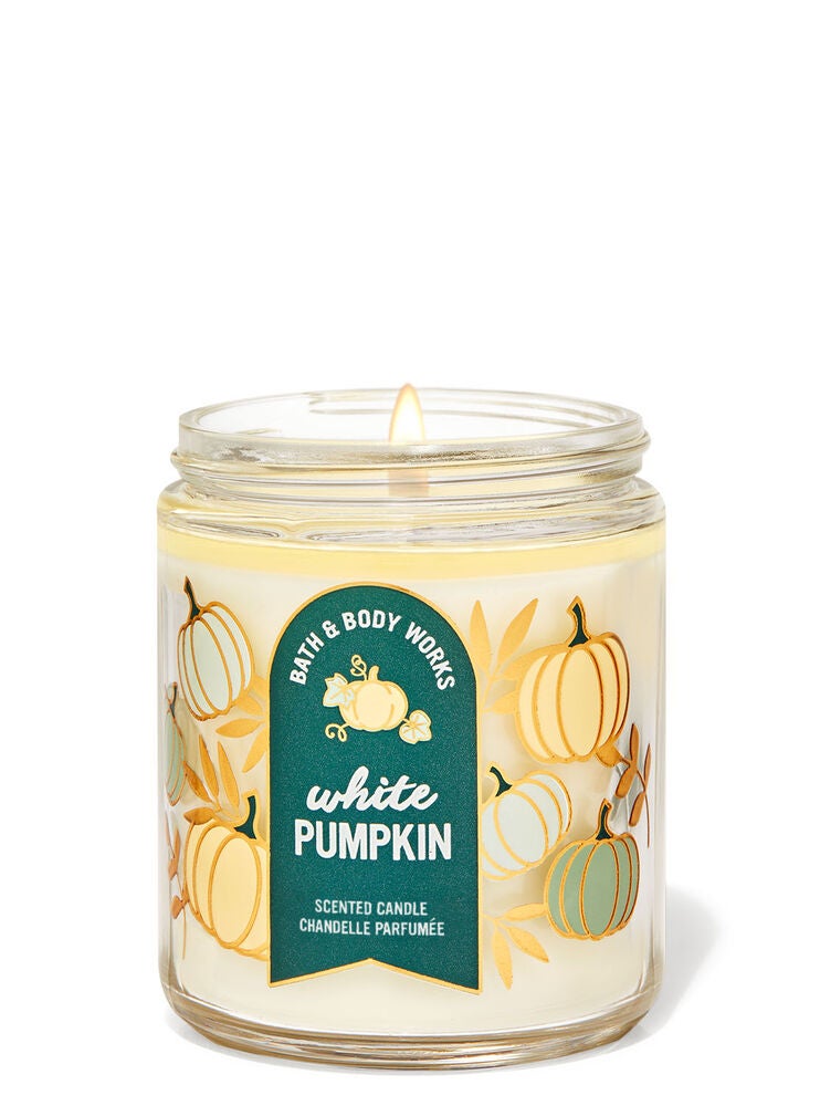 White Pumpkin Single Wick Candle Bath and Body Works