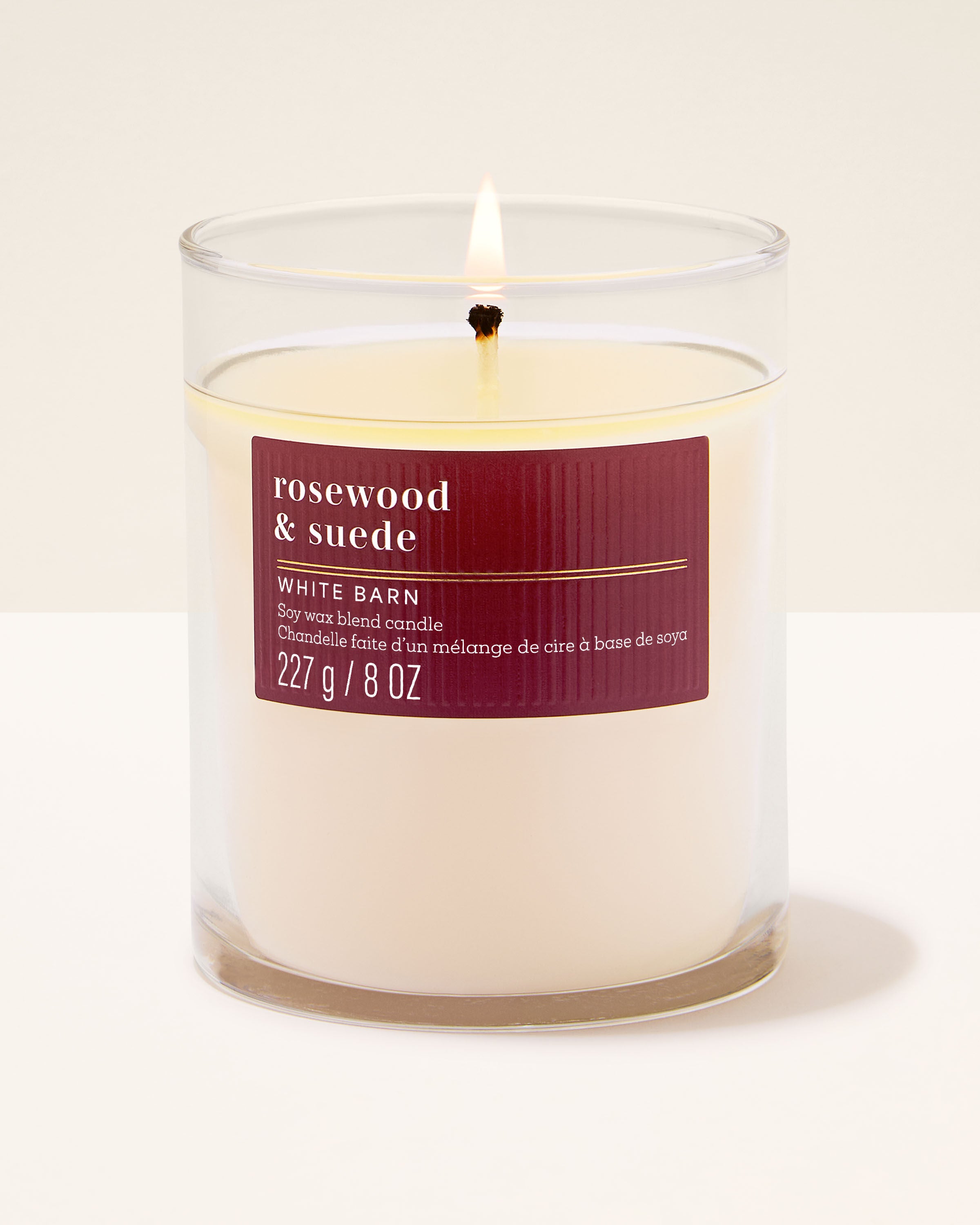 Rosewood & Suede Single Wick Candle | Bath & Body Works