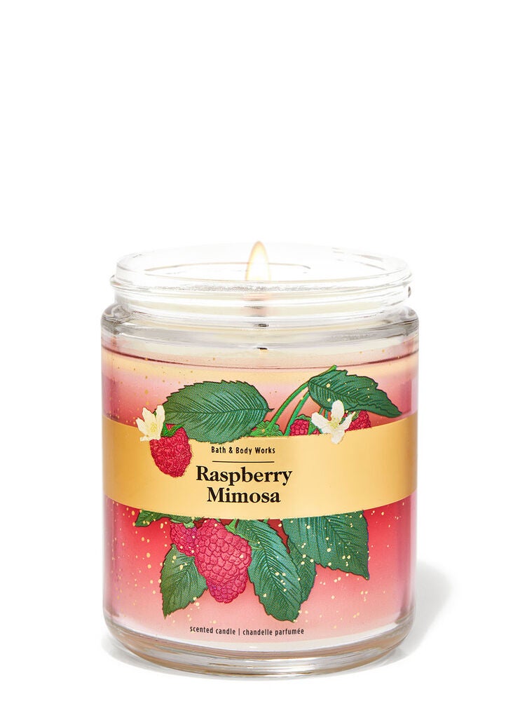 Raspberry Mimosa Single Wick Candle Bath and Body Works
