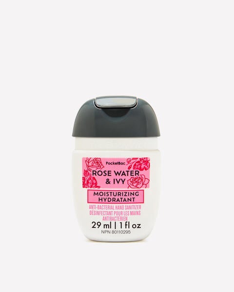 Désinfectant hydratant pour les mains PocketBac Rose Water & Ivy