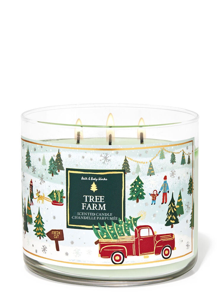Tree Farm 3Wick Candle Bath and Body Works