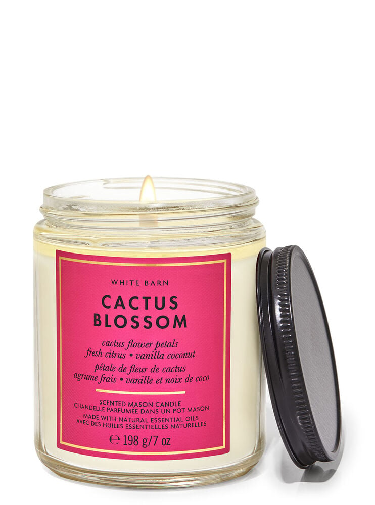 Cactus Blossom Mason Single Wick Candle