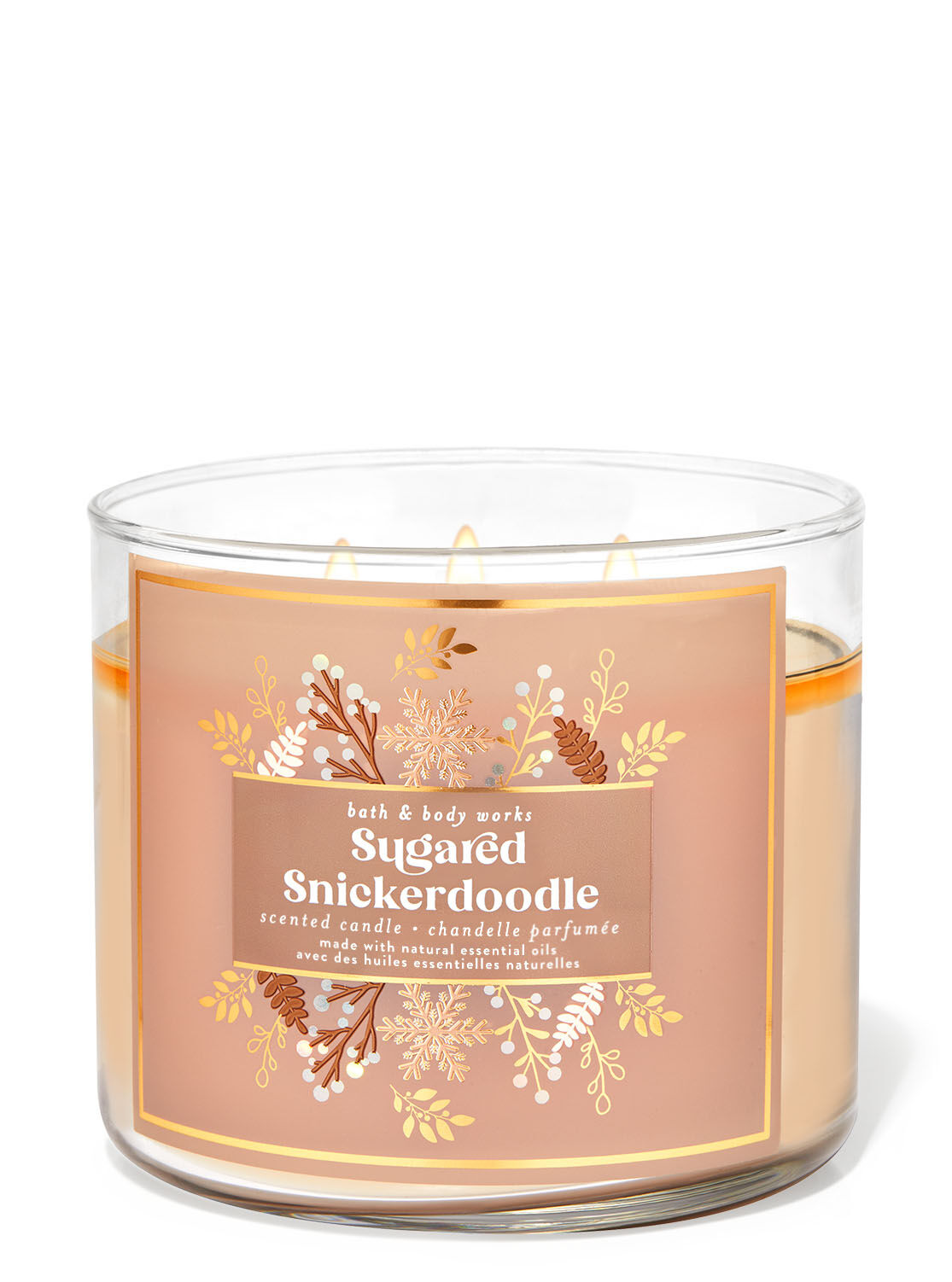 Bath & Body Works Sugared Snickerdoodle 3 Wick Scented Candle 14.5 oz 