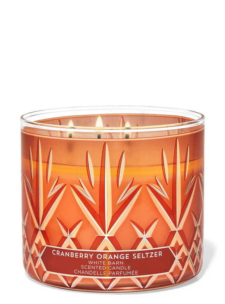 Cranberry Orange Seltzer 3Wick Candle Bath and Body Works