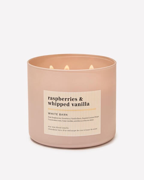 Raspberries & Whipped Vanilla 3-Wick Candle