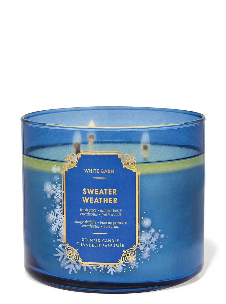 Sweater Weather 3Wick Candle Bath and Body Works