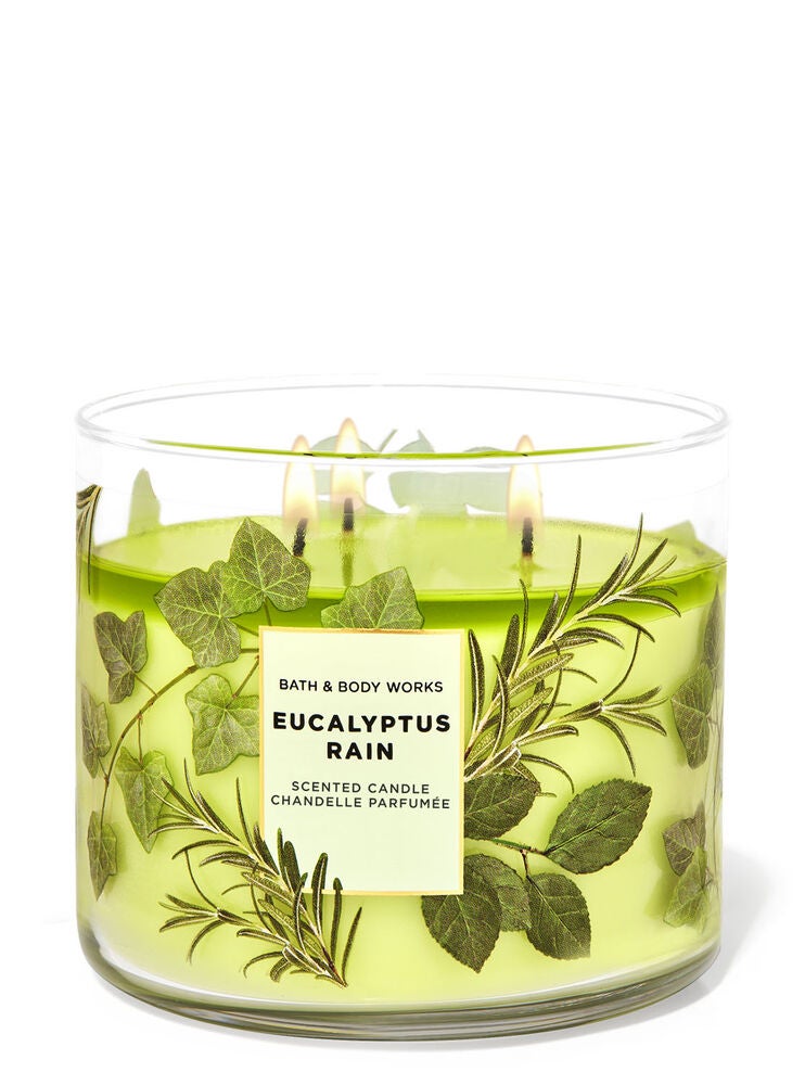 Eucalyptus Rain 3Wick Candle Bath and Body Works