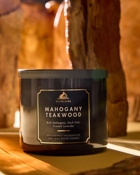 Mahogany Teakwood 3-Wick Candle