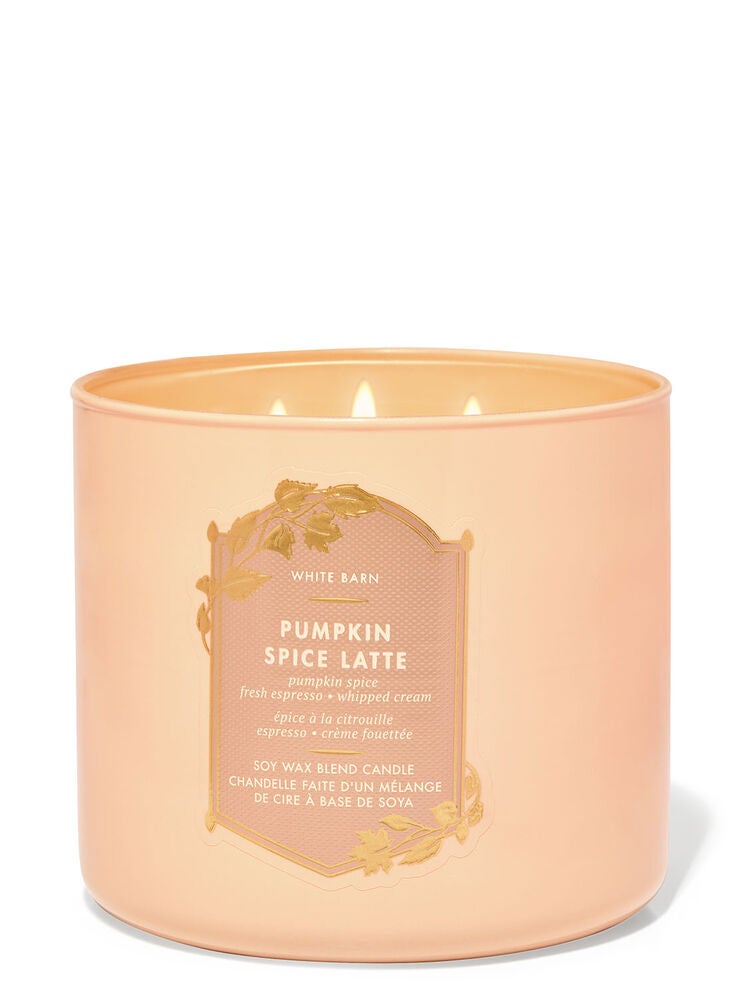 Pumpkin Spice Latte 3Wick Candle Bath and Body Works