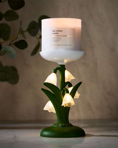 Snowdrop Dream Light-Up Pedestal Candle Holder