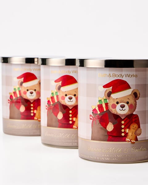 Santa's Milk & Cookies Single Wick Candle