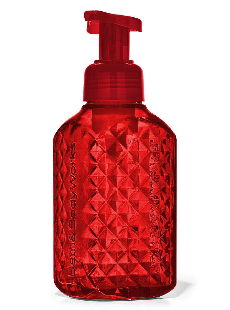 Faceted Red Glass Dispenser Gentle Foaming Hand Soap Dispenser Bath