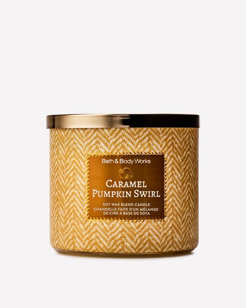 Chandelle à 3 mèches Caramel Pumpkin Swirl