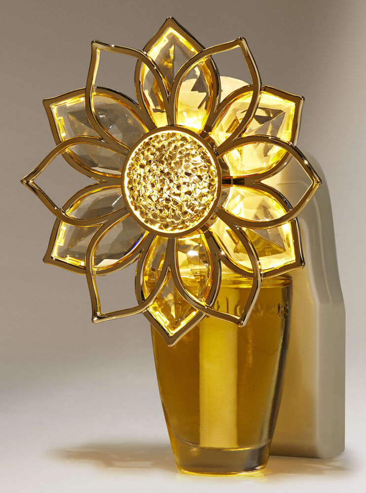 Diffuseur de fragrance Wallflowers veilleuse florale dorée Image 1