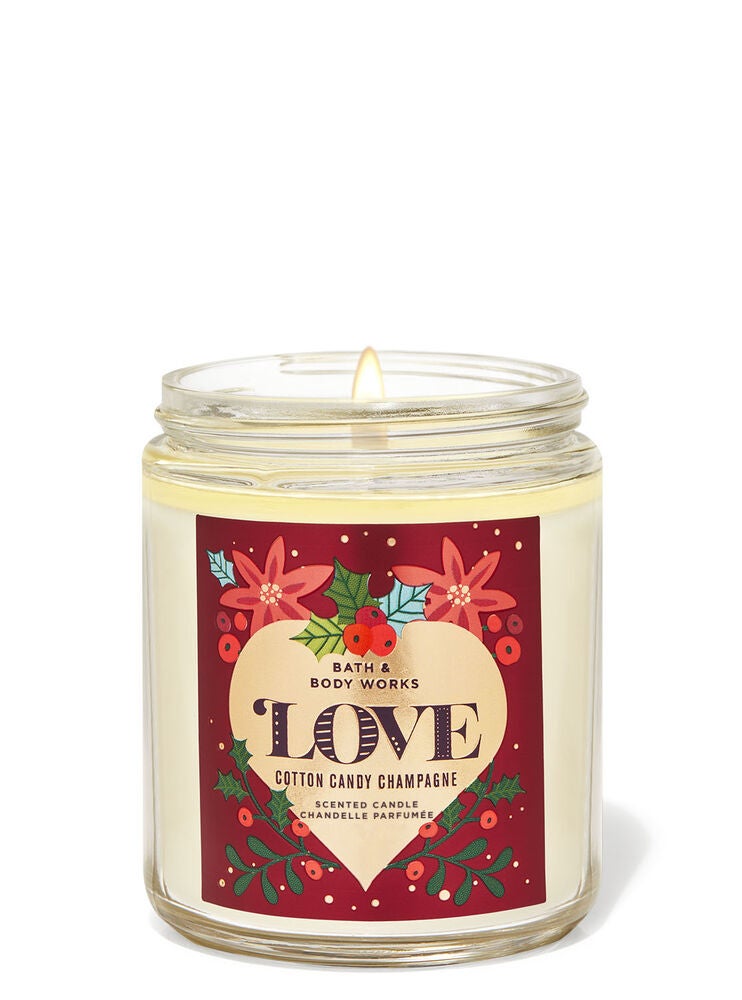 Cotton Candy Champagne Single Wick Candle Bath and Body Works