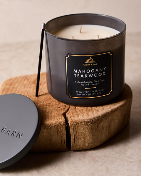 Mahogany Teakwood 3-Wick Candle