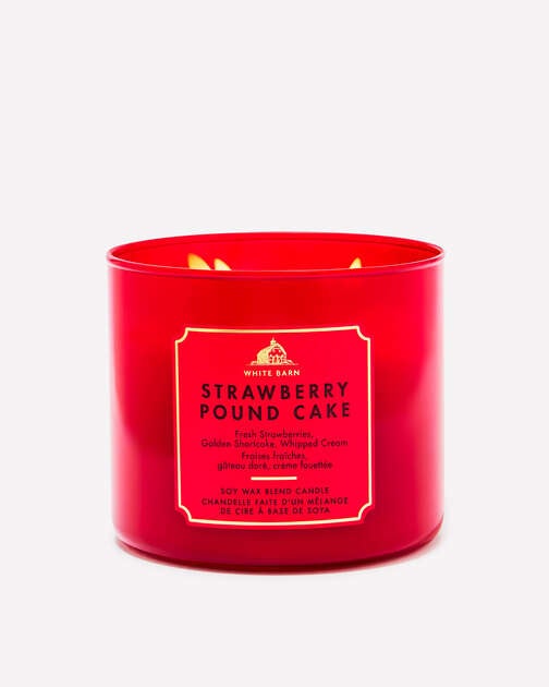 Strawberry Pound Cake 3-Wick Candle