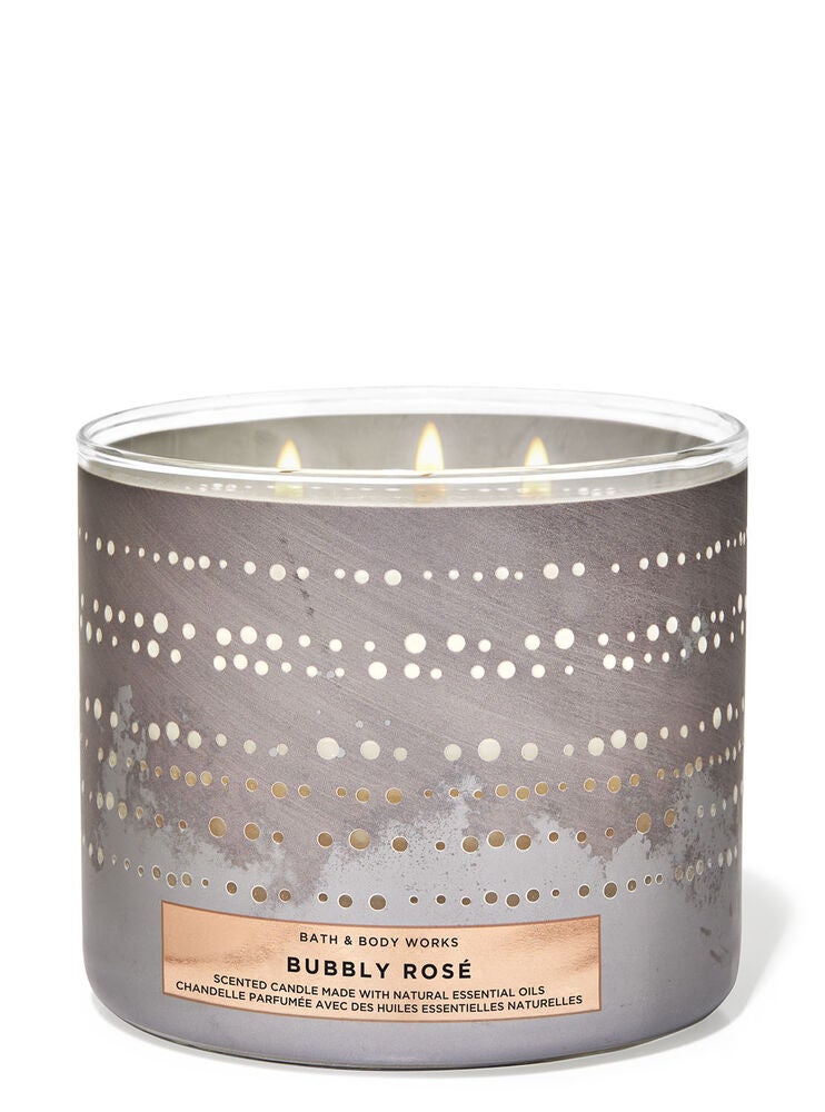 Bubbly Rosé 3Wick Candle Bath and Body Works