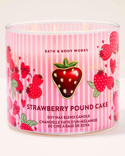 Strawberry Pound Cake 3-Wick Candle