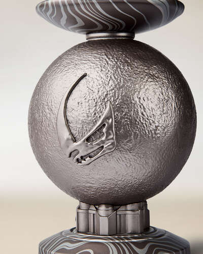 The Mandalorian Light-Up Pedestal 3-Wick Candle Holder