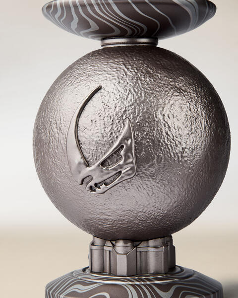 The Mandalorian Light-Up Pedestal 3-Wick Candle Holder