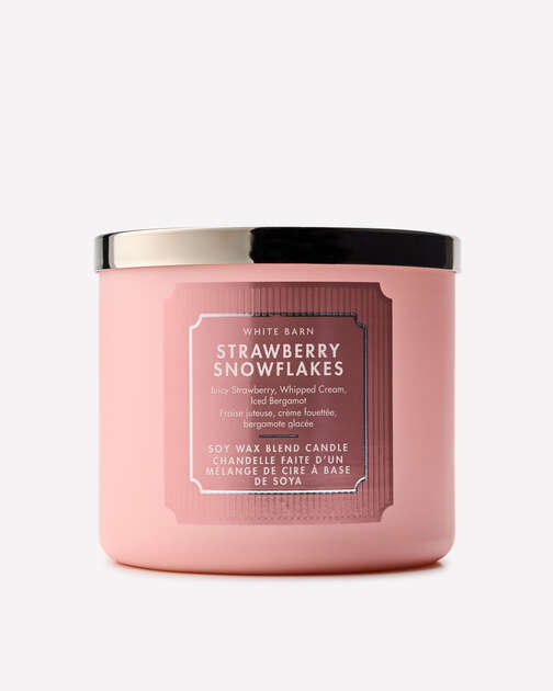 Strawberry Snowflakes 3-Wick Candle