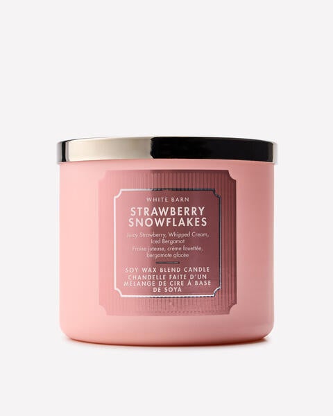 Strawberry Snowflakes 3-Wick Candle
