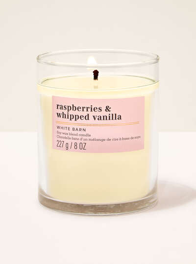 Raspberries & Whipped Vanilla Single Wick Candle