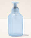 Light Blue Ribbed Glass Gentle & Clean Foaming Hand Soap Dispenser