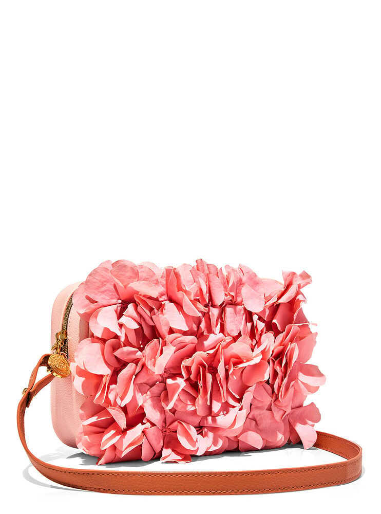 Sac à cosmétiques rose floral à bandoulière Image 1