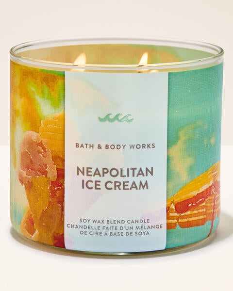 Neapolitan Ice Cream 3-Wick Candle