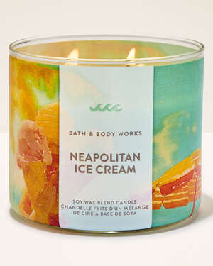 Neapolitan Ice Cream 3-Wick Candle