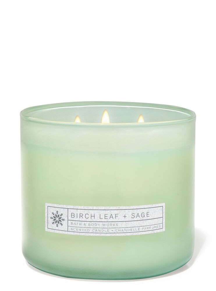 Birch Leaf & Sage 3-Wick Candle Image 1