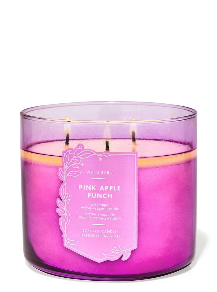 Pink Apple Punch 3Wick Candle Bath and Body Works