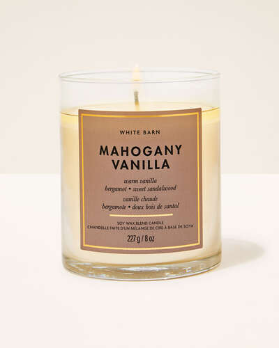 Mahogany Vanilla Single Wick Candle