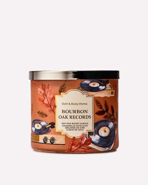 Bourbon Oak Records 3-Wick Candle