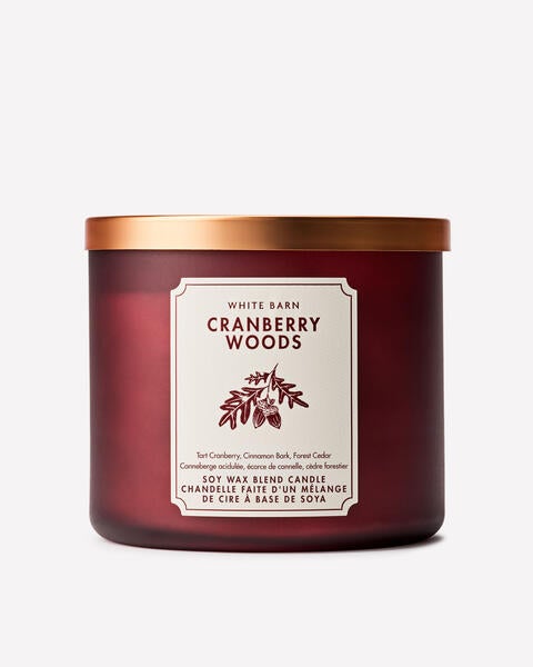 Chandelle à 3 mèches Cranberry Woods