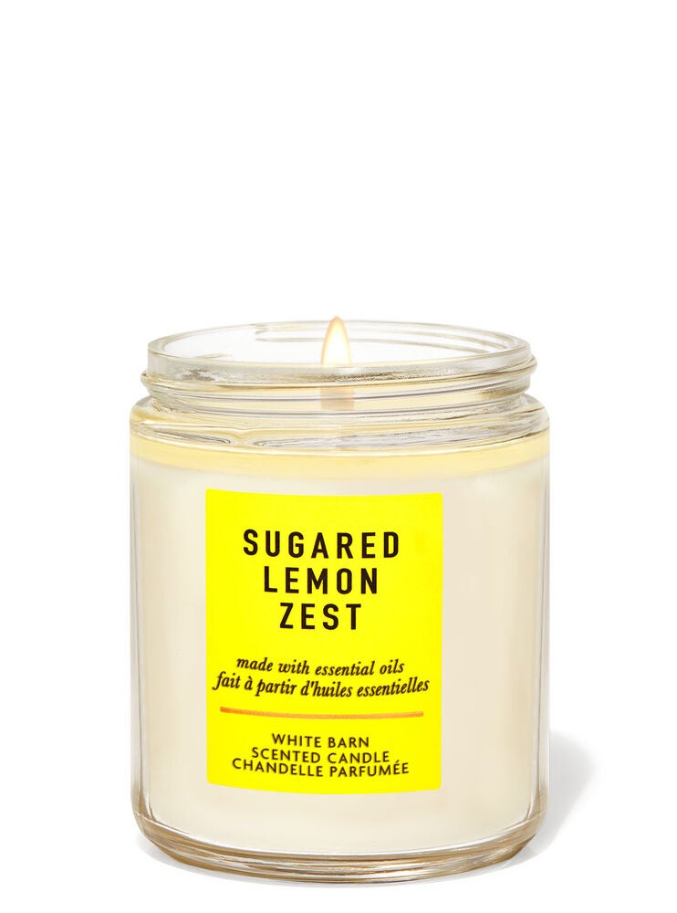 Sugared Lemon Zest Single Wick Candle Bath and Body Works