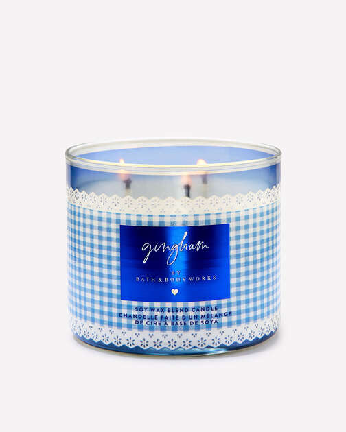 Gingham 3-Wick Candle