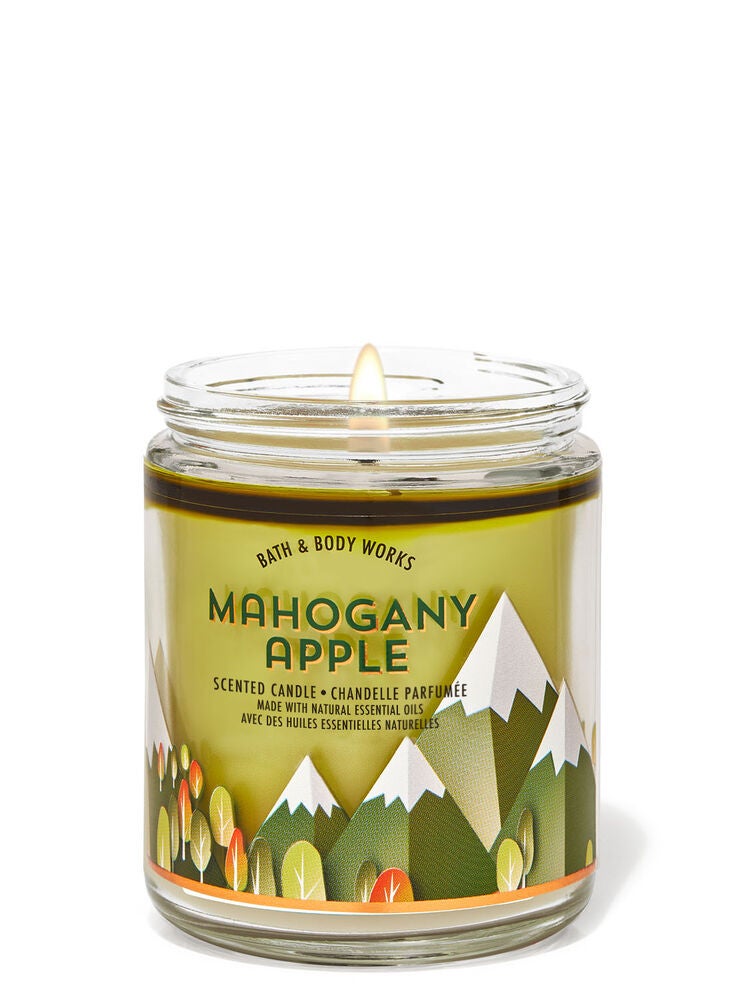 Mahogany Apple Single Wick Candle Bath and Body Works