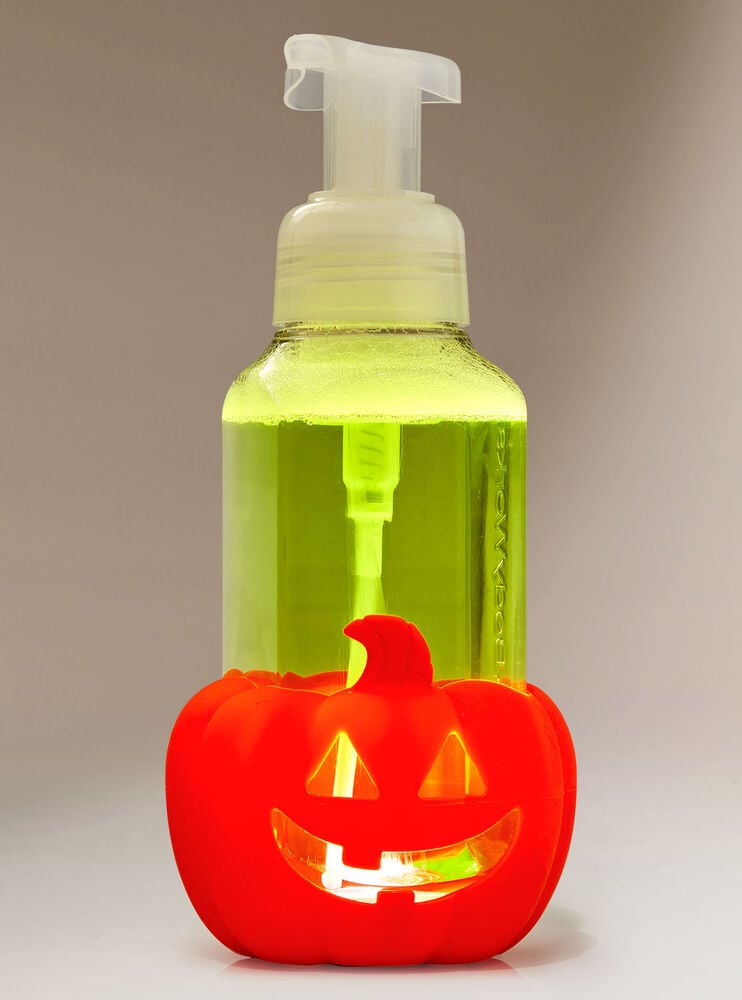 Light-Up Pumpkin Gentle Foaming Soap Holder Image 1