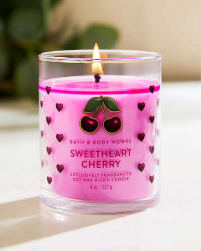 Sweetheart Cherry Single Wick Candle