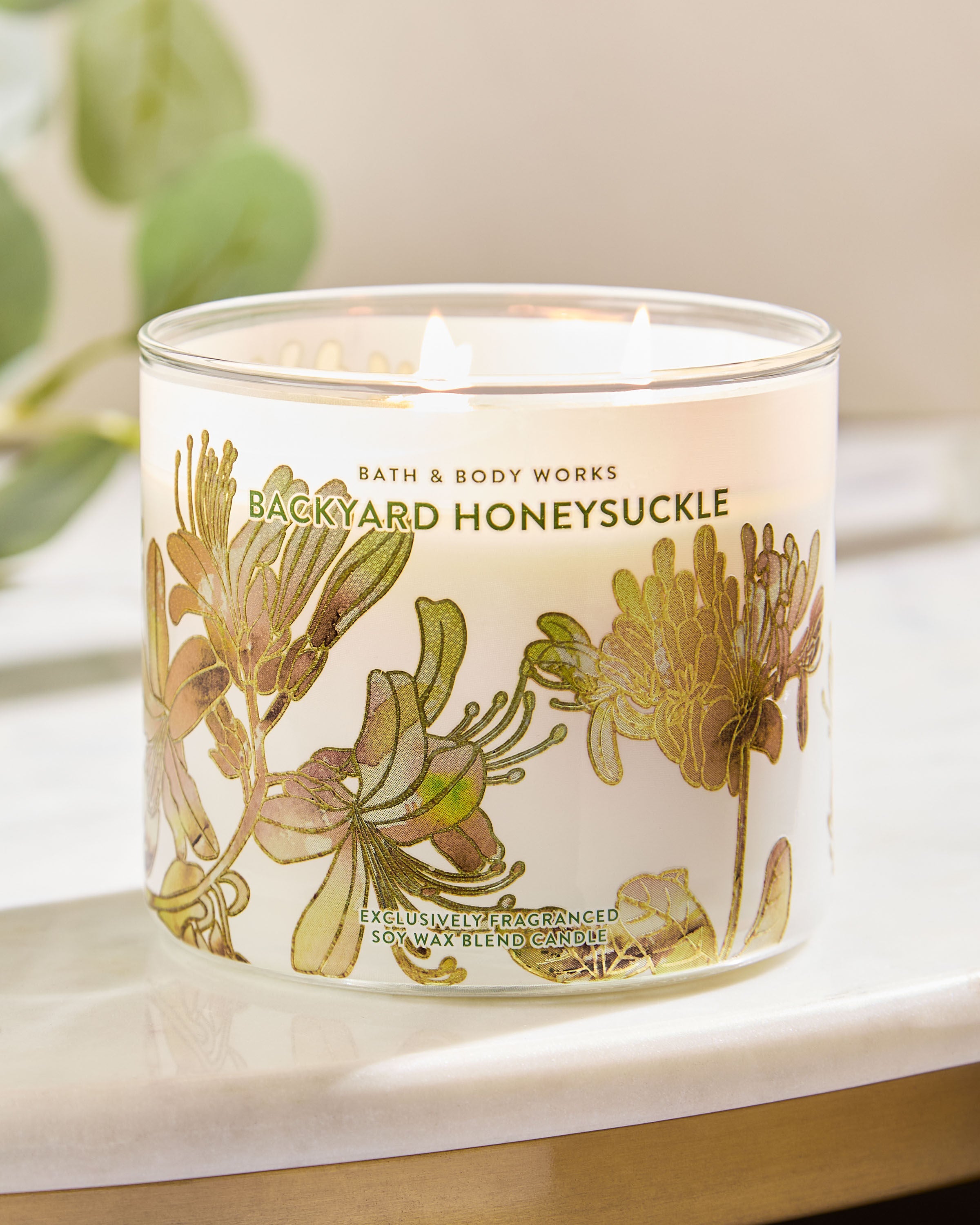 Backyard Honeysuckle 3-Wick Candle | Bath & Body Works