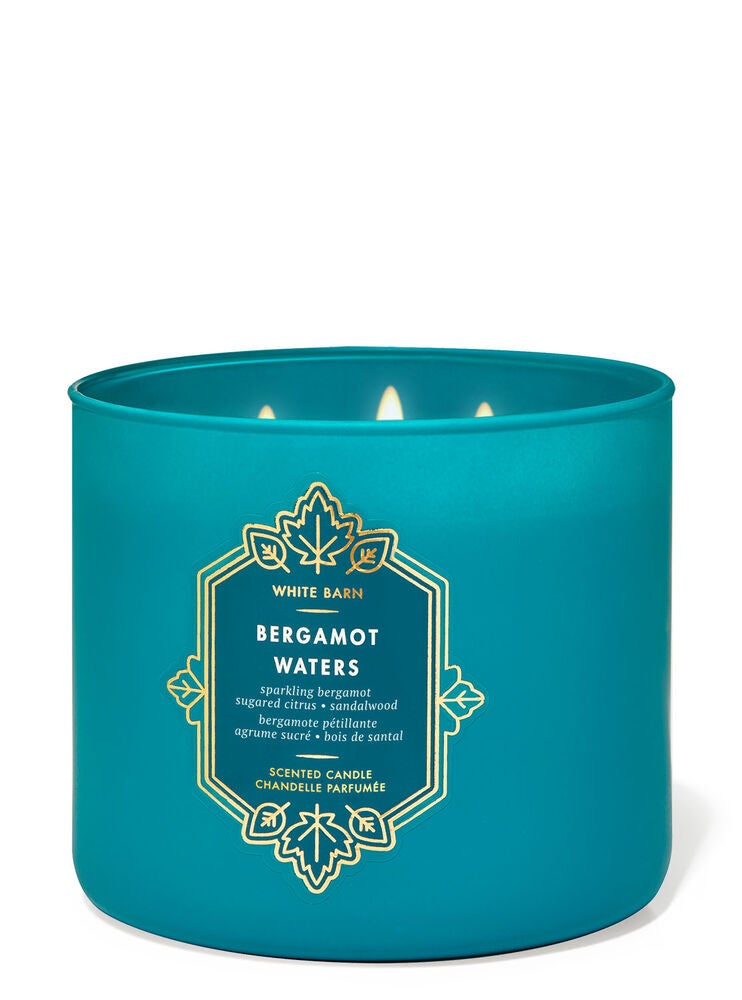 Bergamot Waters 3Wick Candle Bath and Body Works