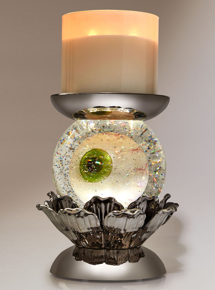 Water Globe Eye Pedestal 3-Wick Candle Holder Image 3
