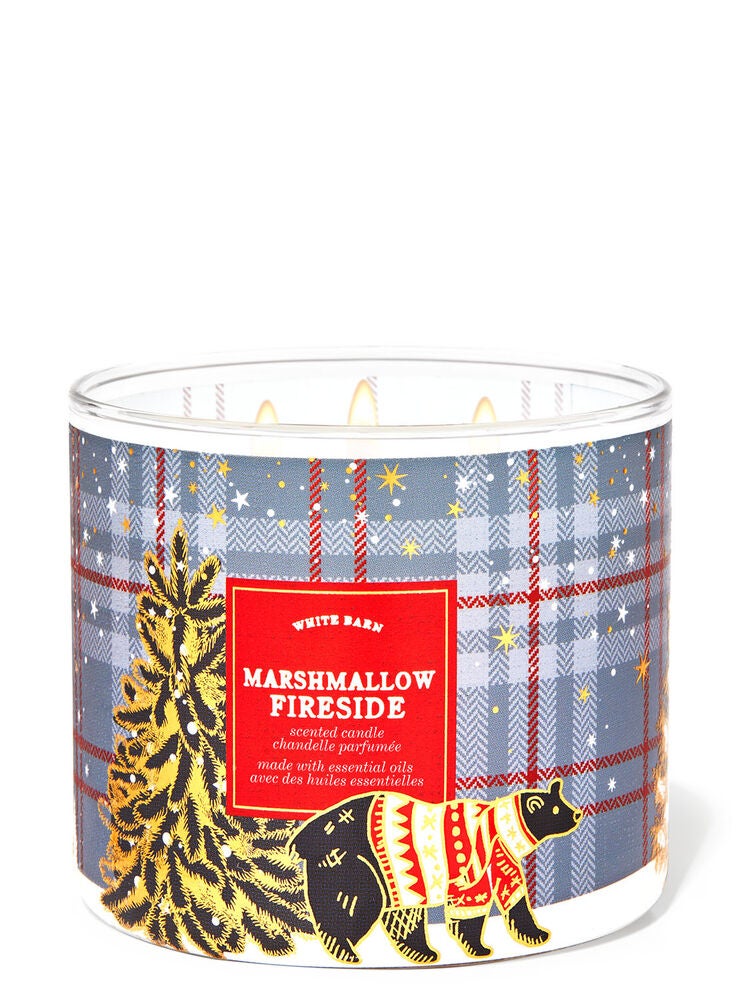 Marshmallow Fireside 3Wick Candle Bath and Body Works