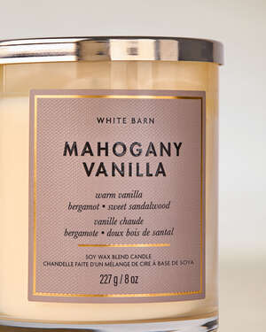 Mahogany Vanilla Single Wick Candle