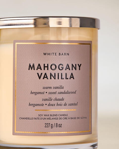 Chandelle à une mèche Mahogany Vanilla